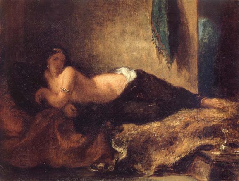 Eugene Delacroix Odalisque Lying on a Couch oil painting picture